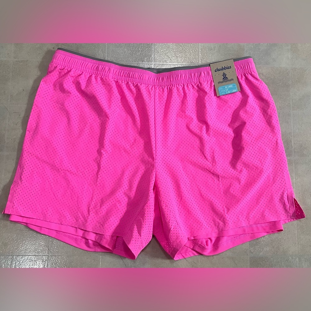 Chubbies NWT The Bubblegum Pinks  5.5" Ultimate Training Short Remix Men’s XXL